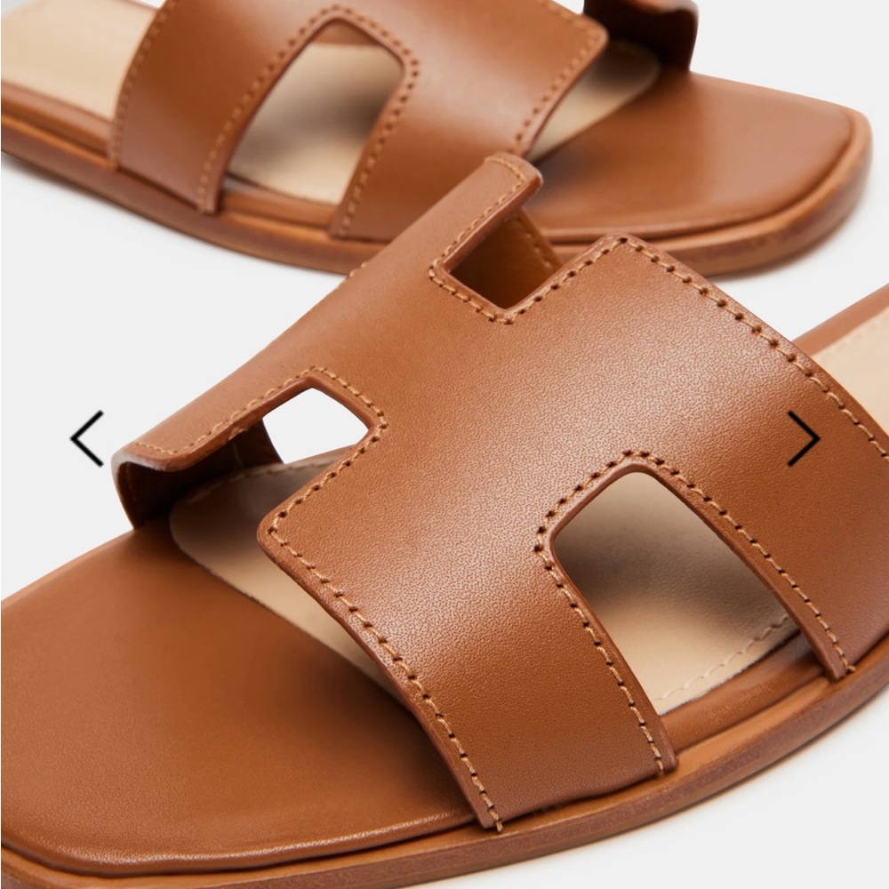 Steve Madden Hadyn Cognac Leather Sandals - Picture 3 of 8
